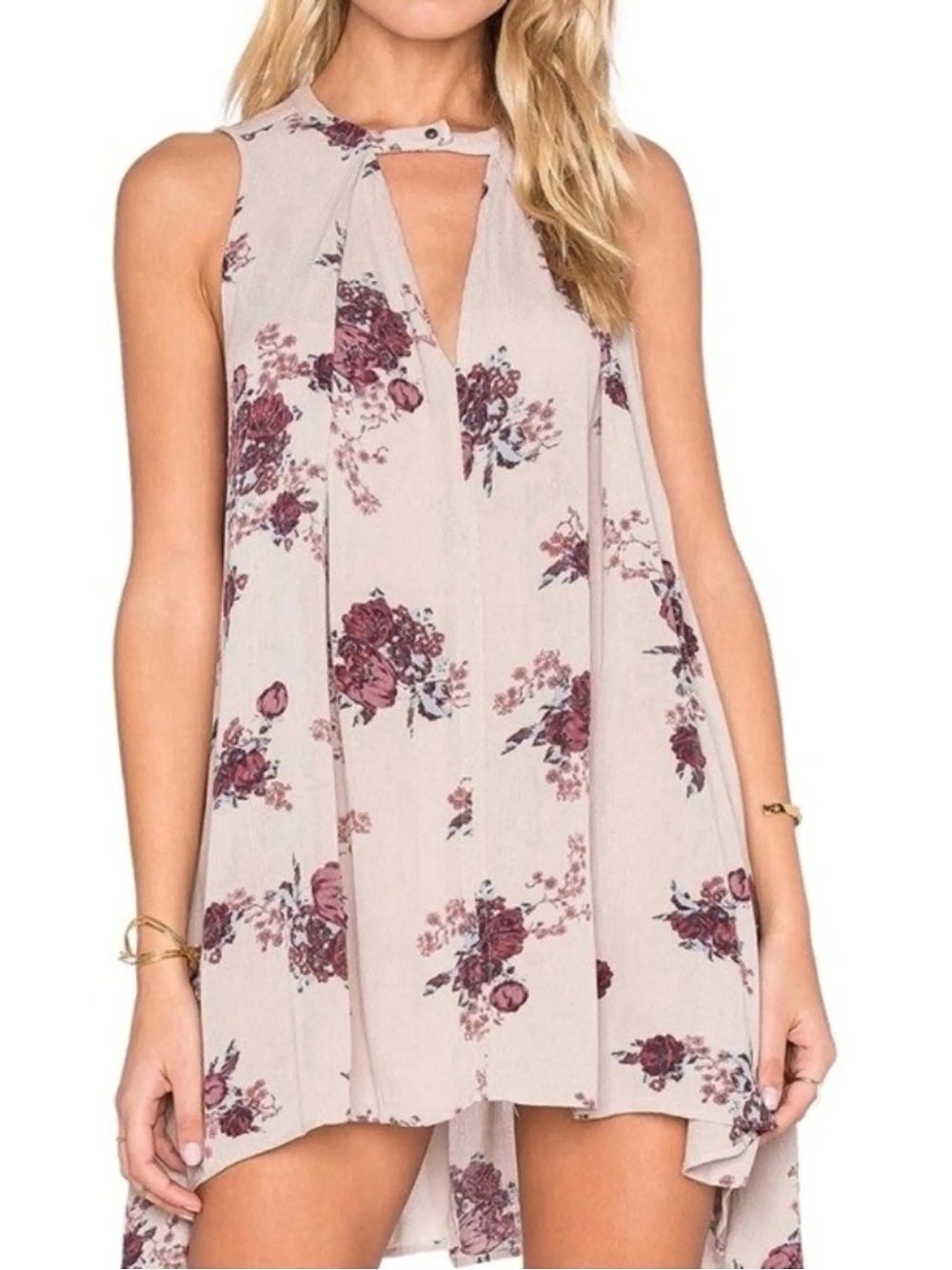 Free People Tree Swing Floral Tunic Mini Dress